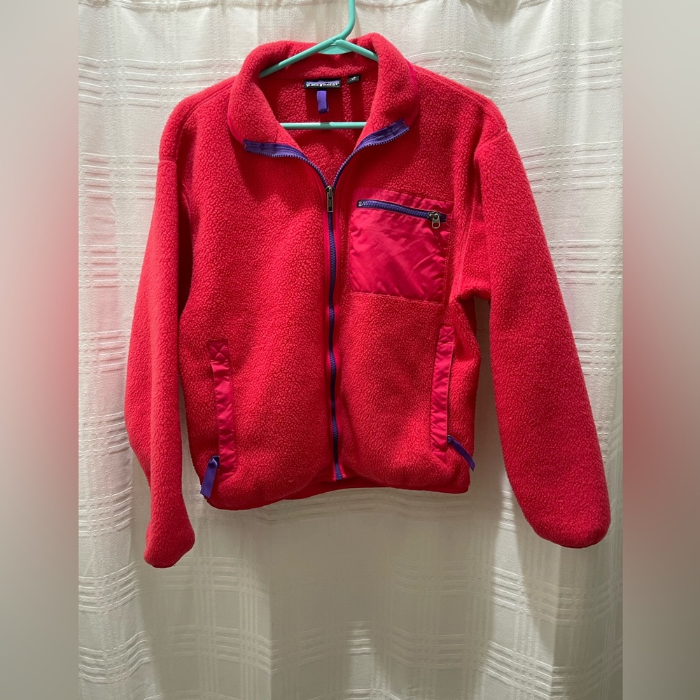 Vintage Patagonia synchilla style fleece jacket made in USA size 8 women’s